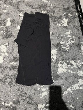 TNA Black High-Waist cropped Leggings